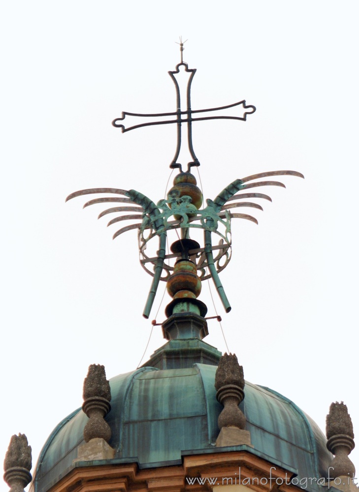 Milan (Italy) - The cross on top of the dome of the Basilica of San Lorenzo Maggiore